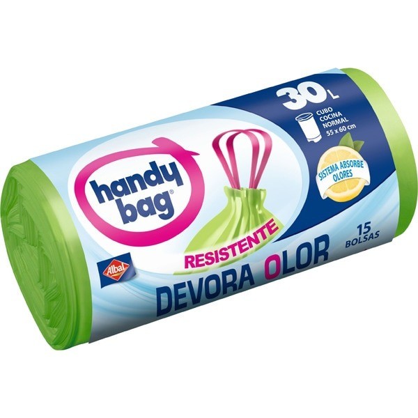 Handy Bag bolsas de basura Devora Olor 30L 15 bolsas