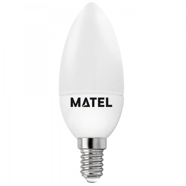 Bombilla LED Vela E14 8W Neutra Matel Pack 10 Unidades | Iluminación Eficiente Hogar | Merkamas