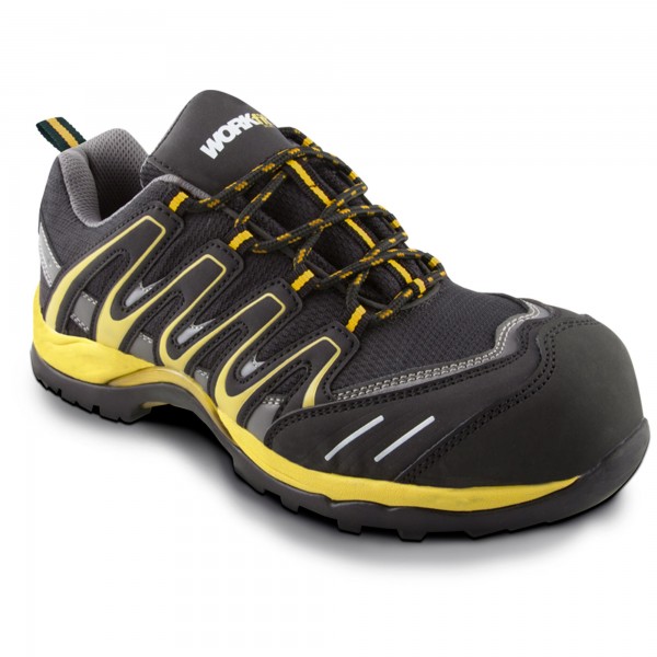 Zapato de Seguridad Trail S1P Amarillo Talla 39 Workfit | Protección Avanzada y Confort Duradero | Merkamas