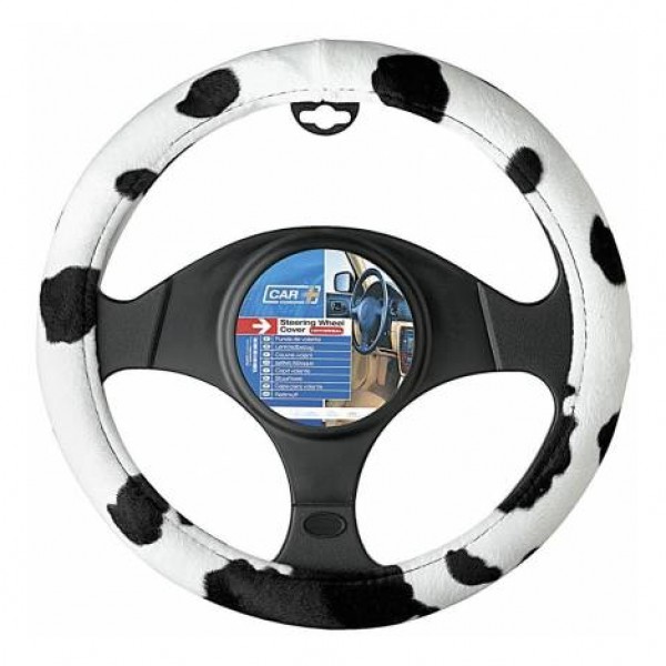 Funda Volante Estampado Vaca Ergonómica Car+Accesories | Conducción Agradable y Original | Merkamas