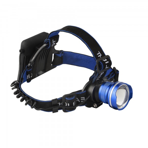 Linterna LED Frontal Korpass 10W CREE 1000Lm 500m Alcance IP65 Azul/Negro | Merkamas