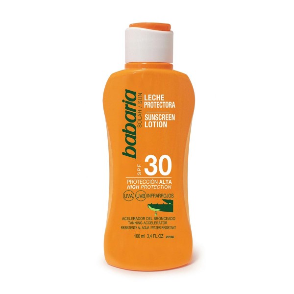 Leche Corporal Babaria Aloe Vera SPF30 Protección Alta 100ml | Hidratación y Defensa Solar | Merkamas