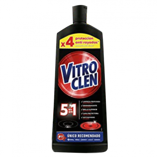 Vitroclen Limpiador Placas Vitrocerámicas Inducción 5 en 1 | Brillo y Protección Anti-Manchas | Merkamas