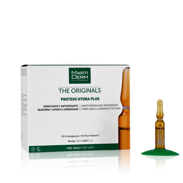 Martiderm Proteos Hydra Plus Piel Seca 30 Ampollas | Antiedad, Reparador y Firmeza Intensiva | Merkamas