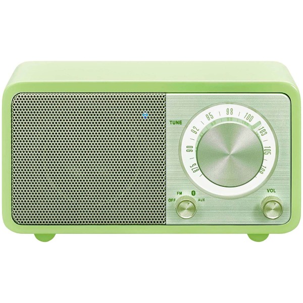 Radio Analógica Sangean WR-7 Verde FM Bluetooth Batería Li-ion Recargable | Diseño Retro Sonido Premium | Merkamas
