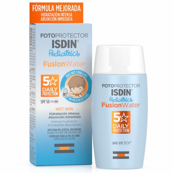 Isdin Pediatrics Fusion Water SPF 50 50ml Protector Solar Facial Niños Alta Protección | Merkamas