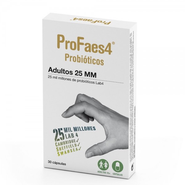 Profaes4 Probióticos Adultos Lab4 + FOS Vegano | Equilibrio Intestinal y Sistema Inmune Faes | Merkamas