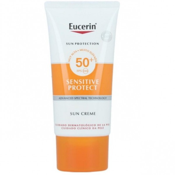 Eucerin Sun Sensitive Protect Crema Facial SPF 50+ Piel Sensible Seca | Protección Solar Muy Alta | Merkamas