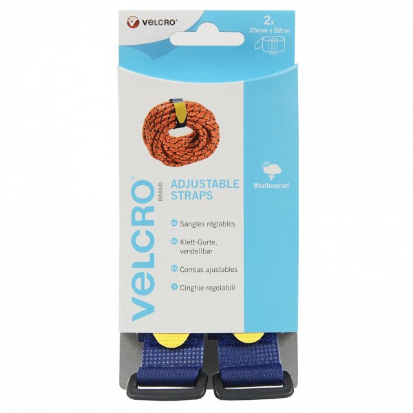 Correas Ajustables VELCRO Miltigrip 25x92cm Azul | Pack 2 Unidades Organización Exterior | Merkamas