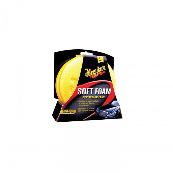 Meguiar's Esponja Aplicadora Pack x2 Soft Foam Pad | Aplicación Profesional Ceras y Pulimentos | Merkamas