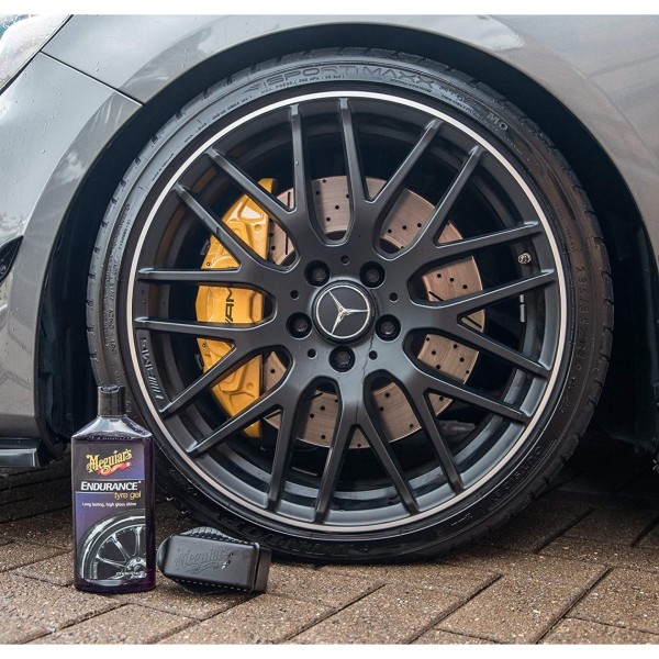 Meguiar's Endurance Gel Abrillantador Neumáticos 473ml | Brillo Duradero y Protección UV | Merkamas