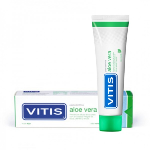 Vitis Pasta Dental Aloe Vera Sabor Menta 150ml | Protección Anticarie y Antiplaca | Merkamas