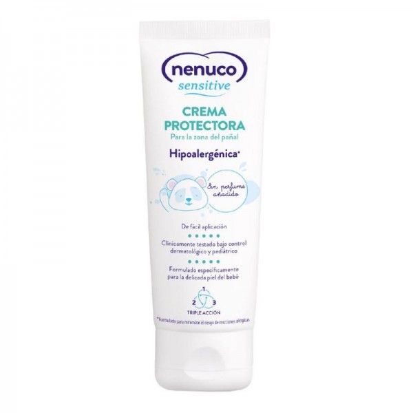 Nenuco Sensitive Crema Protectora Pañal 100ml | Piel Delicada Bebé | Máxima Protección Irritaciones | Merkamas