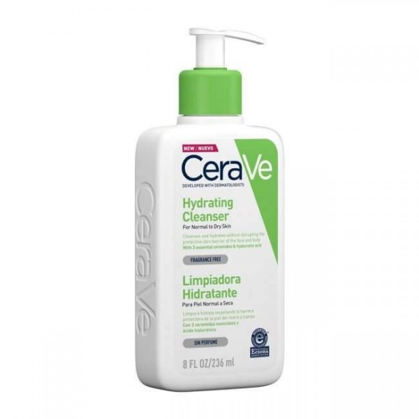 CeraVe Limpiadora Hidratante Piel Normal Seca 236ml - Reparación Barrera Cutánea | Merkamas