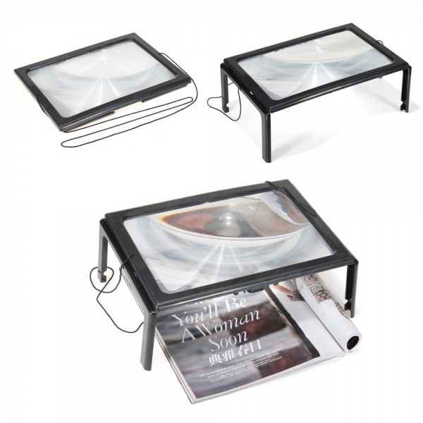 Lupa Lectura Benson 3x con 4 LEDs para Libros y Manualidades | Precisión Visual y Confort | Merkamas