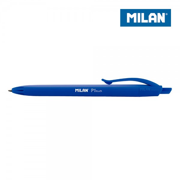Pack 25 Bolígrafos Azul Milan P1 Touch Escritura 1200m Calidad Alemana con Punta 1mm | Merkamas
