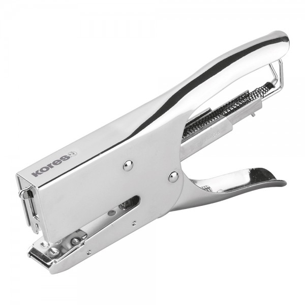 Grapadora Tenaza Cromada Maxi Kores | Potencia 25 Hojas | Merkamas