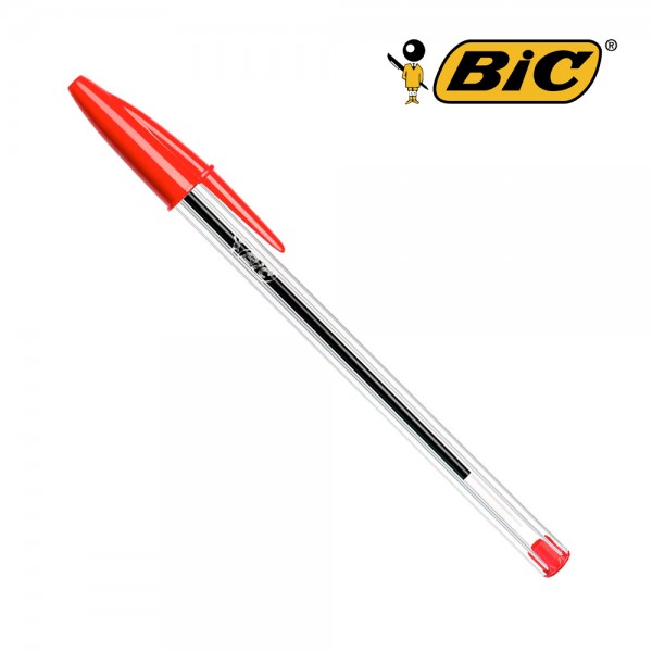 Pack 50 Bolígrafos Bic Cristal Rojo 1mm Trazo 0.4mm Calidad Europea | Merkamas