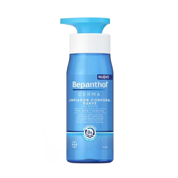 Bepanthol Derma Limpiador Corporal Suave Gel Diario 400ml | Piel Seca y Sensible | Protección Barrera Cutánea | Merkamas