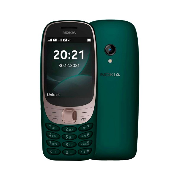 Nokia 6310 green móvil senior, dual sim, 2.8" cámara 0.3 mp, bluetooth, radio fm, micro sd