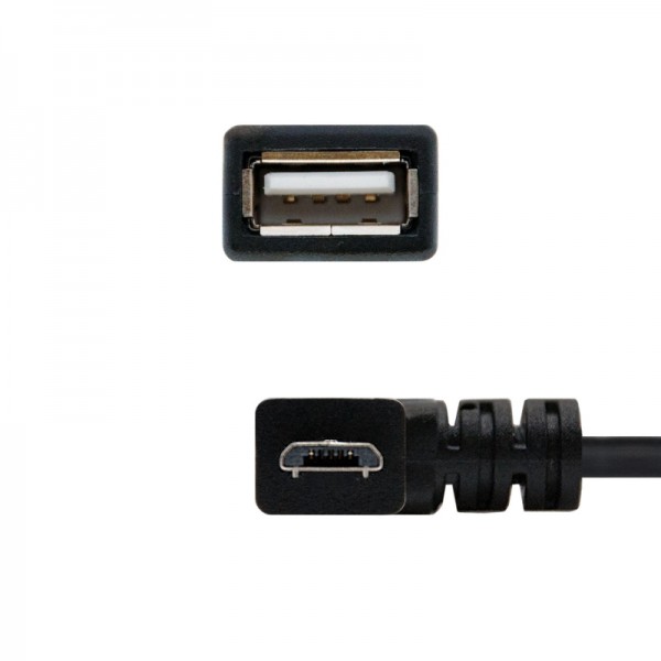 Nanocable Cable USB 2.0 OTG Micro B Macho a USB A Hembra 15cm Negro | Conexión Directa Dispositivos | Merkamas