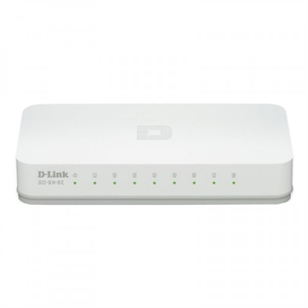 Switch de Red Gigabit D-Link GO-SW-8E Mini 8 Puertos 10/100Mbps | Mejora tu Conexión Doméstica y de Oficina | Merkamas