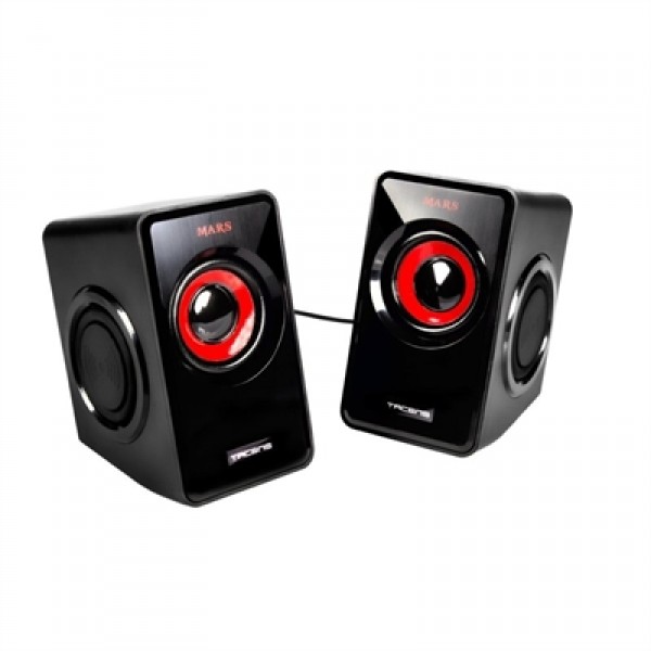 Altavoces Gaming Mars Gaming MS1 2.0 Negro/Rojo | Sonido Potente y Diseño Compacto | Merkamas
