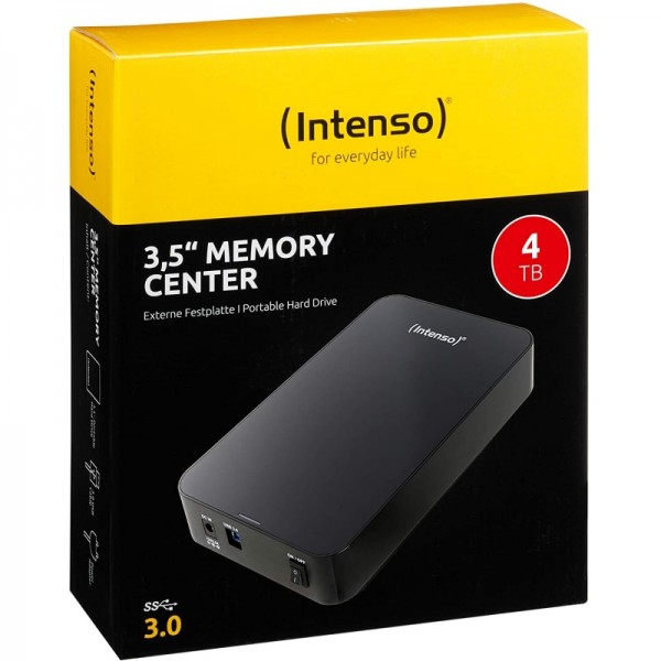 Disco Duro Externo Intenso 4TB USB 3.0 3.5" Negro 6031512 | Almacenamiento Rápido y Seguro para Profesionales | Merkamas