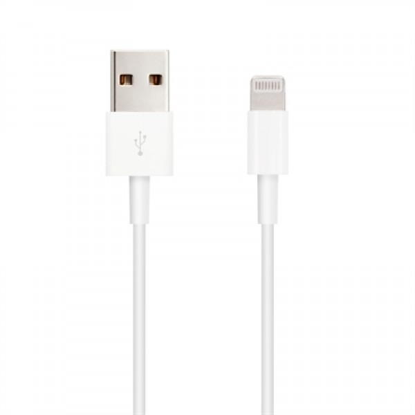 Nanocable Cable Lightning USB 1m Blanco | Carga y Sincronización Rápida para Apple | Merkamas