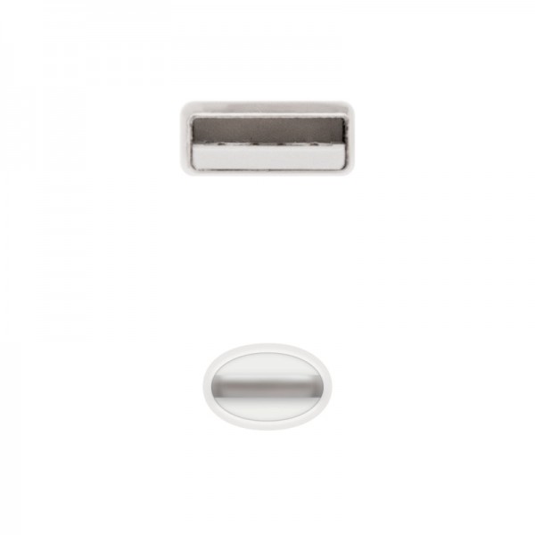 Nanocable Cable Lightning USB 2M Blanco | Carga Rápida y Transferencia de Datos Segura | Merkamas