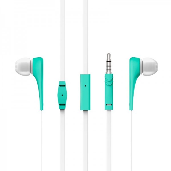 Auriculares Intrauditivos Energy Sistem Style 1 Menta con Micrófono Integrado y Cable Antienredos | Merkamas