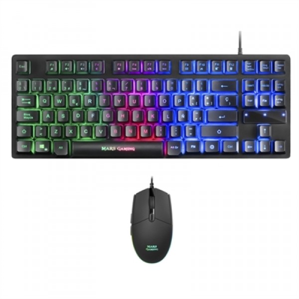Mars Gaming MCPTKLEL Combo Teclado + Ratón Gaming H-Mech RGB TKL | Merkamas