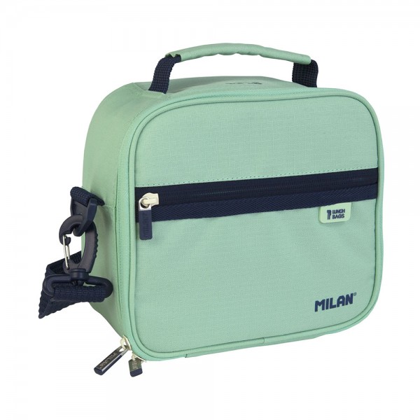 Bolsa Isotérmica Porta Alimentos Milan Serie 1918 Verde | 3 Recipientes 3.5L | Conservación Óptima y Durabilidad Ripstop | Merkamas