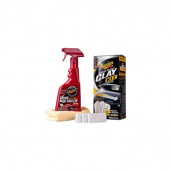 Kit Descontaminado Pintura Coche MEGUIAR'S Smooth Surface Clay | Pintura Lisa Cristal | Merkamas