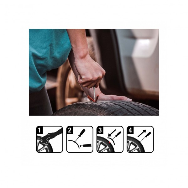 Kit Reparación Pinchazos Sumex: Solución Rápida Neumáticos sin Cámara para Coches y Motos | Merkamas