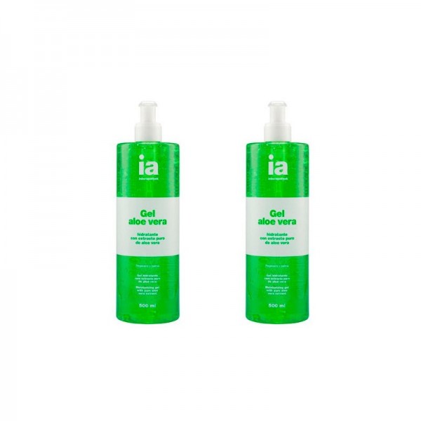 Pack Duplo Gel Aloe Vera Puro Interapothek 500ml x2 | Piel Irritada Reparada y Calmada | Merkamas