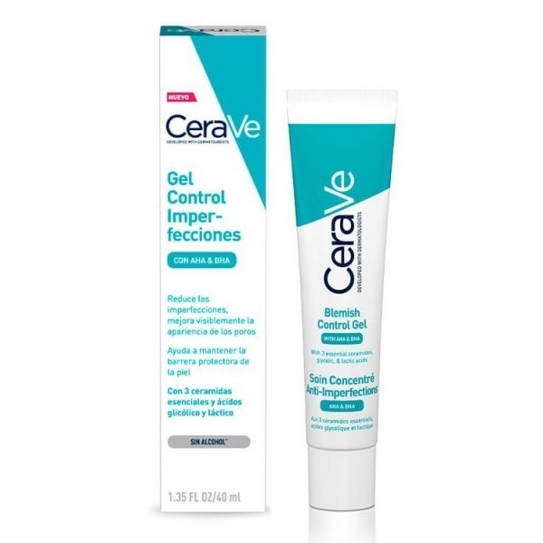 CeraVe Gel Control Imperfecciones Ácido Salicílico Hidratante Piel Limpia Suave 40ml | Merkamas