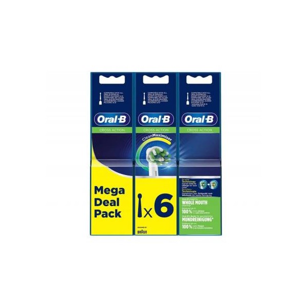 Recambios Oral-B Cross Action 6 Cabezales | Máxima Limpieza y Protección Dental | Merkamas
