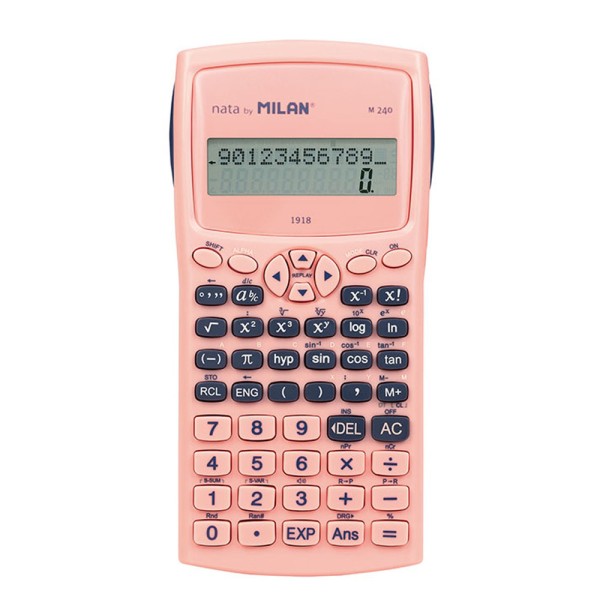 Calculadora Científica MILAN m240 Serie 1918 Rosa: 240 Funciones Avanzadas y Pantalla 2 Líneas | Merkamas