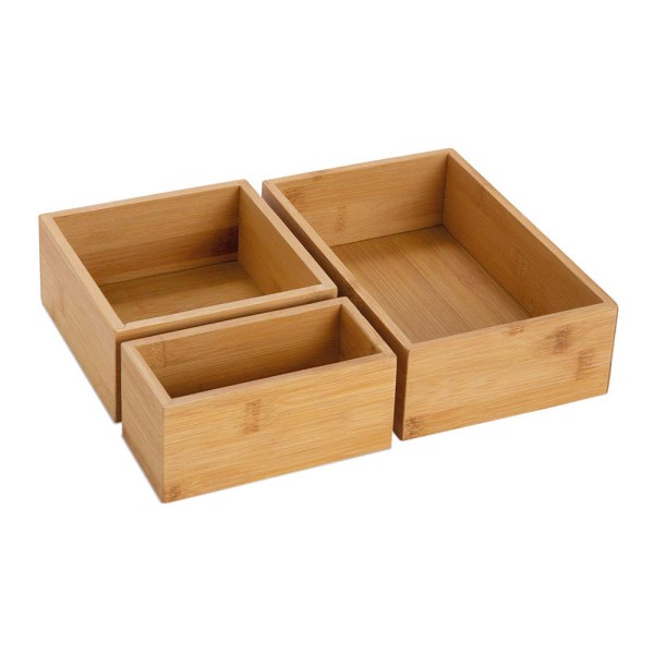 Set 3 Cajas Almacenaje Andrea House 30x23x7cm AX73022 | Organiza tu Hogar con Estilo y Eficiencia | Merkamas