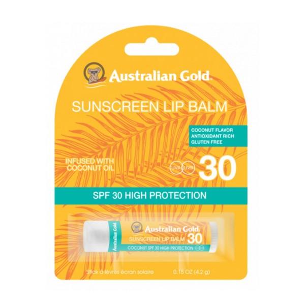 Bálsamo Labial Australian Gold Antioxidantes SPF30 4.2gr | Protección Solar y Cuidado Diario para Labios Suaves y Sanos | Merkamas