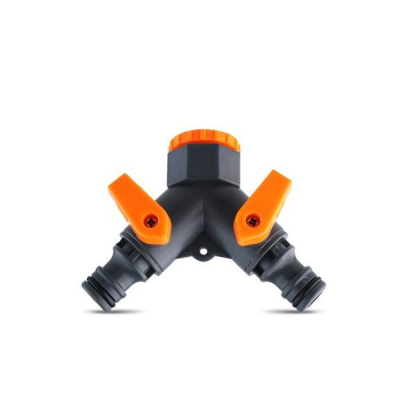 Adaptador manguera 2 tomas 1/2"x3/4"