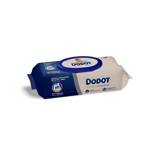 Toallitas Bebé Dodot Sensitive 54uds | Limpieza Suave y Protección pH Piel Delicada | Merkamas