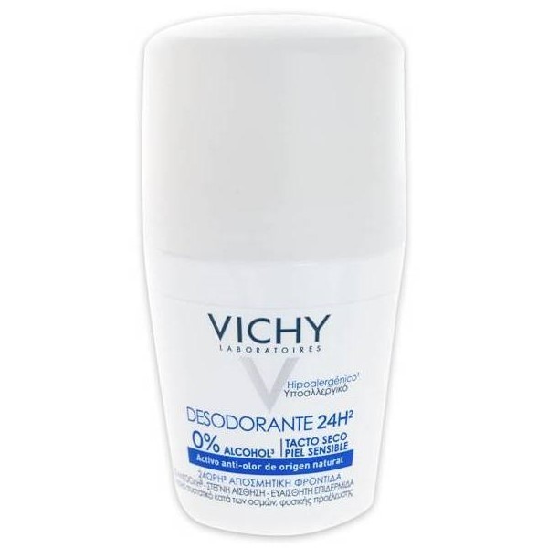 Vichy Desodorante Roll-On Sin Sales de Aluminio 50ml | Protección 24h Piel Sensible | Merkamas