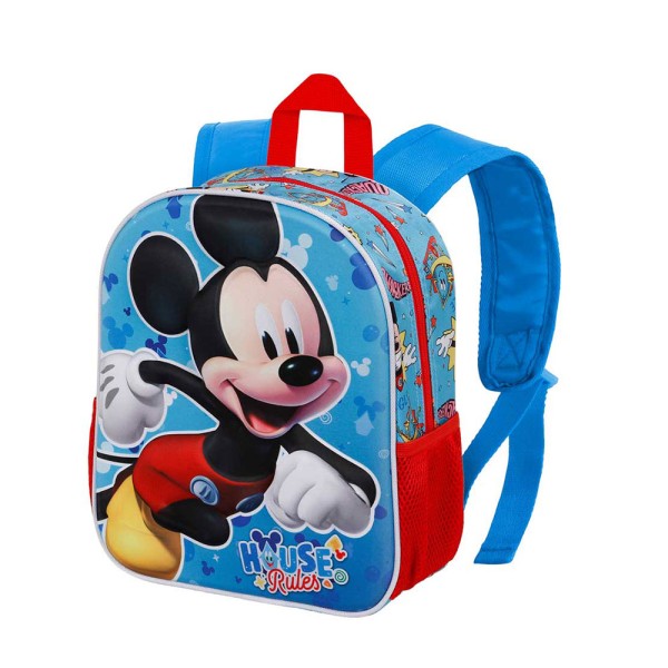 Mochila Infantil 3D Mickey Mouse House 8.5L Karactermania | Resistente y Divertida para Preescolares | Merkamas