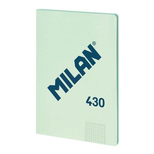 Pack 3 Cuadernos A4 Encolados Milan Cuadriculado 5x5mm Verde | Papel Premium 95gr España | Merkamas