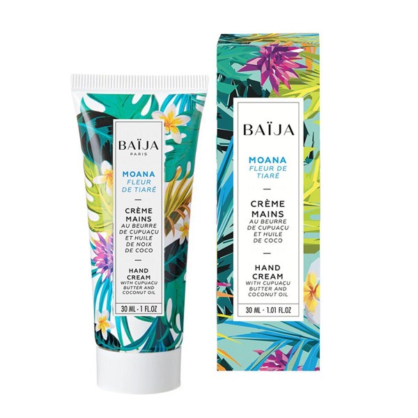 Baija Paris Moana Fleur de Tiaré Crema de Manos 30ml: Hidratación Tropical y Alivio Profundo | Merkamas