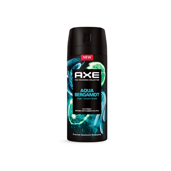 Desodorante Axe Aqua Bergamot 150ml | Protección Fresca y Duradera Hombre | Merkamas