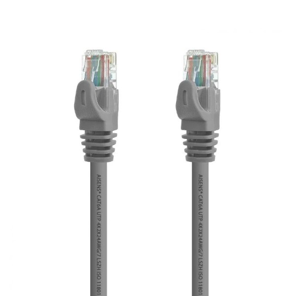 Aisens Latiguillo RJ45 Cat.6a UTP Gris 0.5m de Alta Velocidad | Merkamas