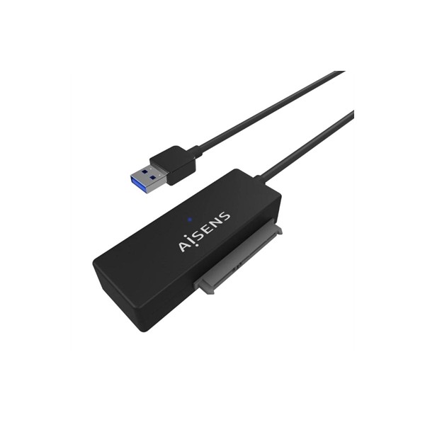 Aisens Adaptador SATA a USB-A 3.0 para Discos Duros 2.5/3.5 | Clonación Rápida y Fácil | Merkamas